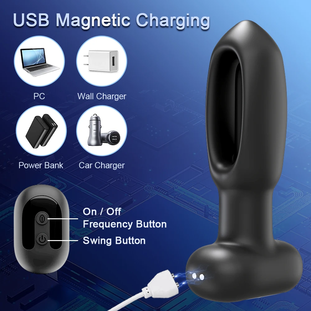 App Control Vibrador massageador de próstata para homens e mulheres, sem fio, Bluetooth, plug anal, vibração anal, brinquedos sexuais para casais e