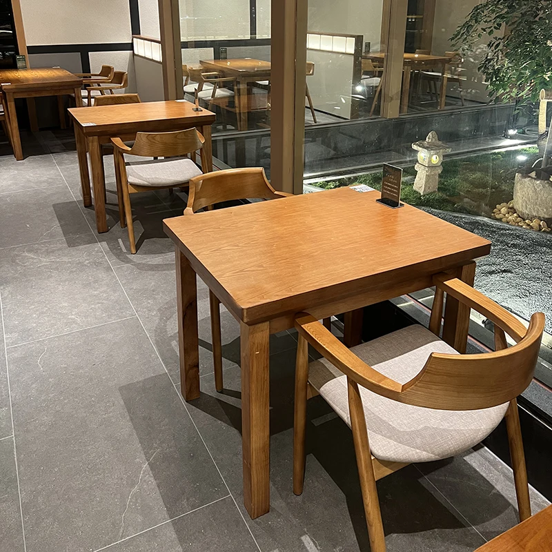 Кафе из цельного дерева, стол и стул, тематический ресторан, отель, японский материал, магазин выпечки, чайный ресторан, западный