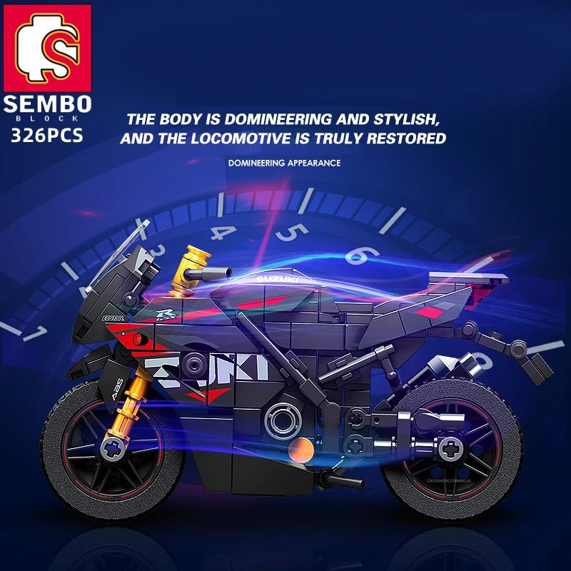 SEMBO BLOCK Racing Superbike Building Blocks Vehicle Model Motorbike Compatible Bricks Motorcycle Playsets Toys Gifts 326PCS