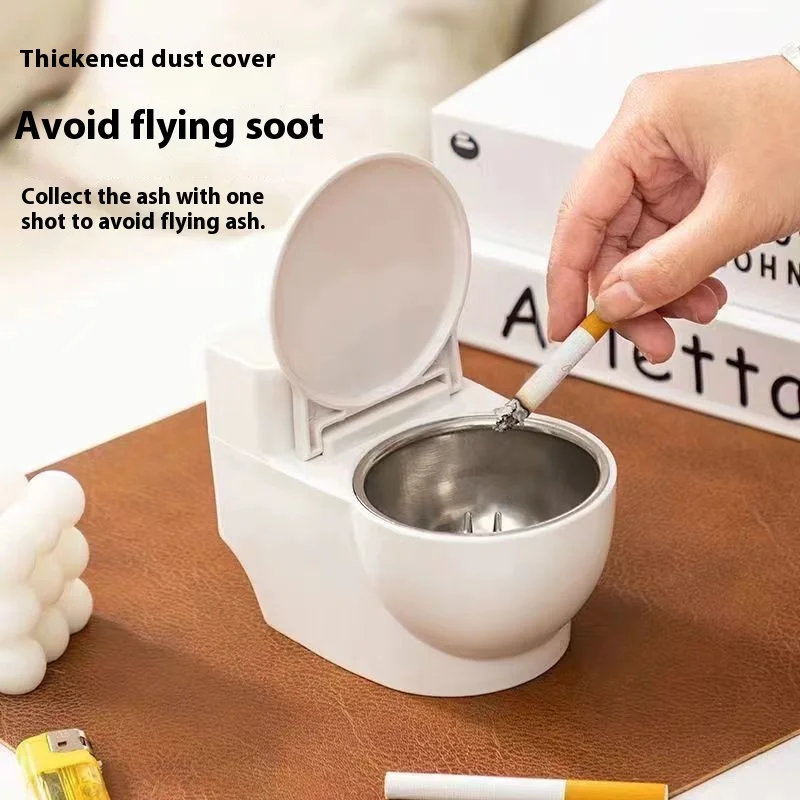 

Toilet creative ashtray household with cover living room wall-mounted toilet ashtray anti-fly ash smoke smell