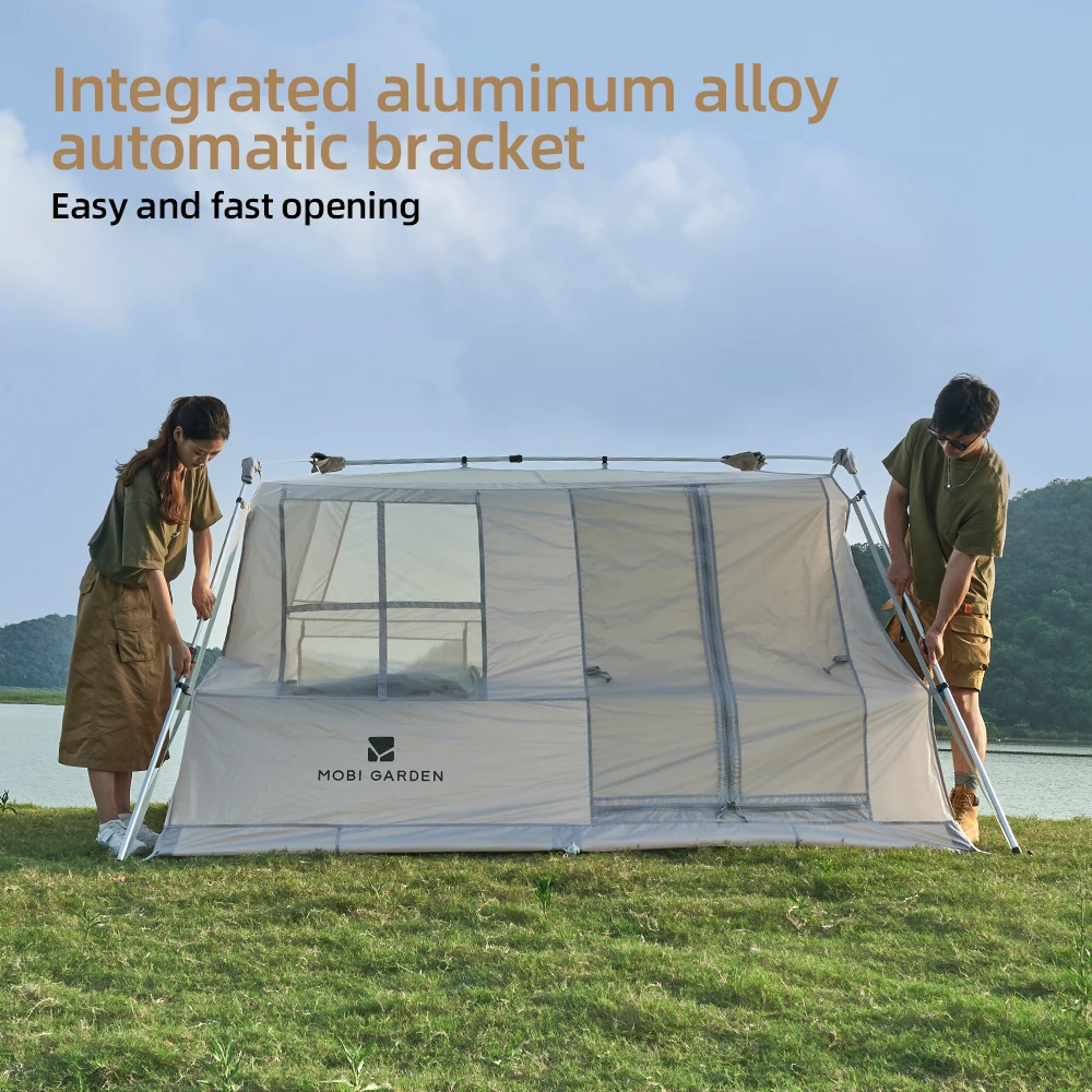 

2-4 People Rooftop House Cabin Mountain Residence Tent 5.9 One-touch Outdoor Camping Quick Automatic
