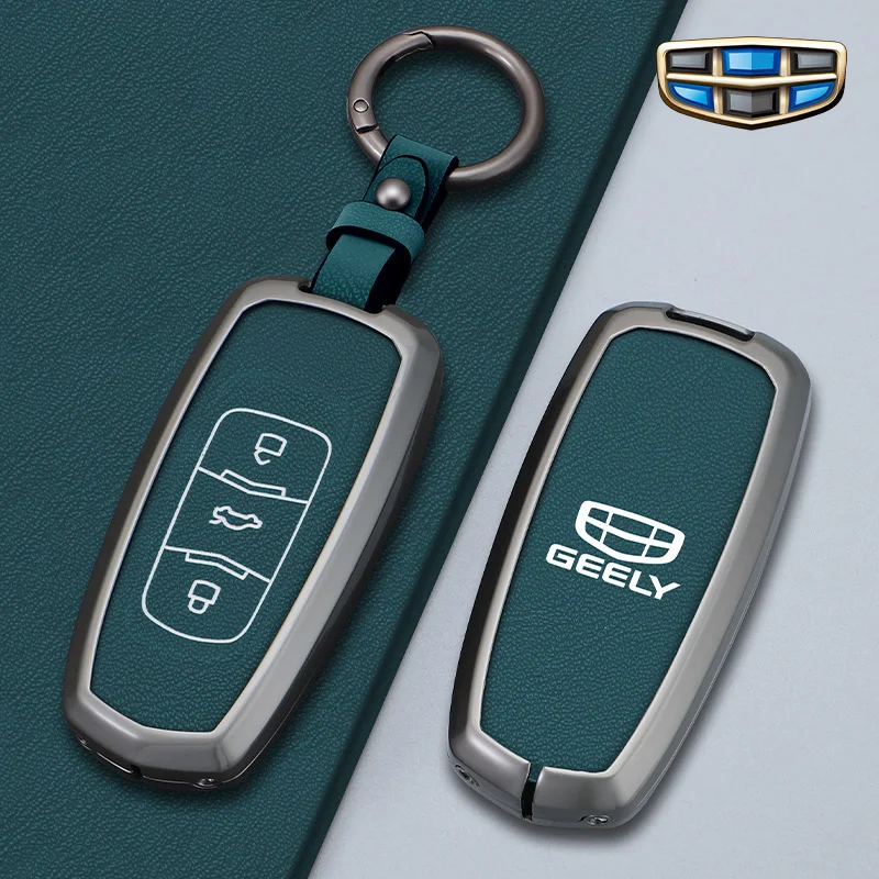 Car Key Case Cover For Geely Emgrand X7 GS GX3 GT GC9 EC7 GC715 EC718 Englon SC3 Atlas Pro Keyless Zinc Alloy Shell