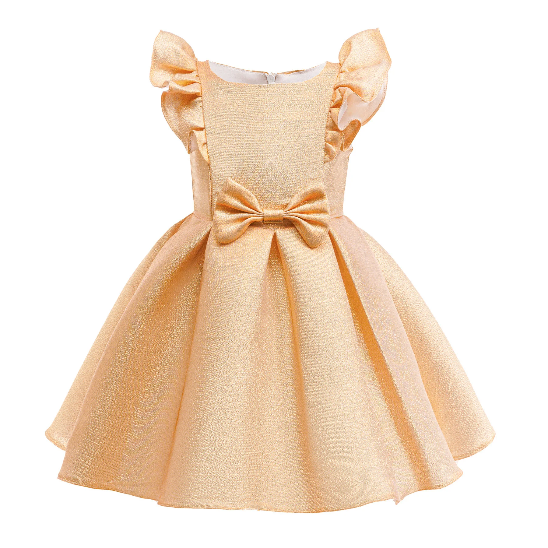 

Elegant Party Dress For Girls Sleeveless Bow Princess Dress For Children Ceremony Birthday Party Pageant Performance Prom Gown