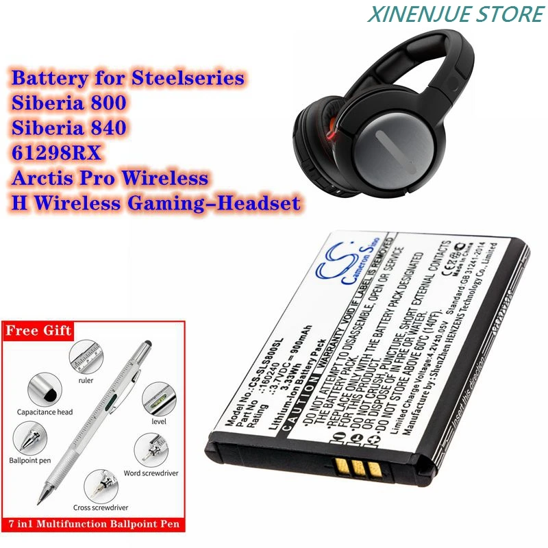 Lot De 2 Batteries 160240 Compatibles SteelSeries Arctis Pro Wireless, Siberia 800 & 840 - HIGHAKKU