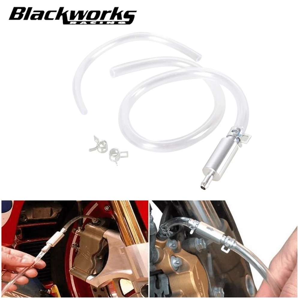 Car Clutch Brake Bleeder Hose One Way Valve Tube Bleeding Tool Kit Brake Bleeding Hose With Valve Brake Fluid Pump