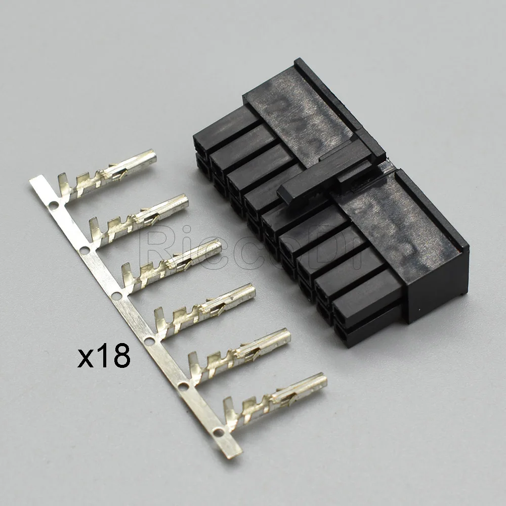 1-20Sets Black 2 Row 2x9Pin Way EPS ATX 4.2mm Pitch Male Female 5557 5559 Housing Connector For Computer