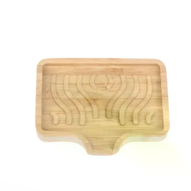 Bamboo Soap Dish Holder Tray, Wood Bar Soap Saver Self Draining Soap Case for Bathtub Hotel Home Countertop Drying Shower Sink