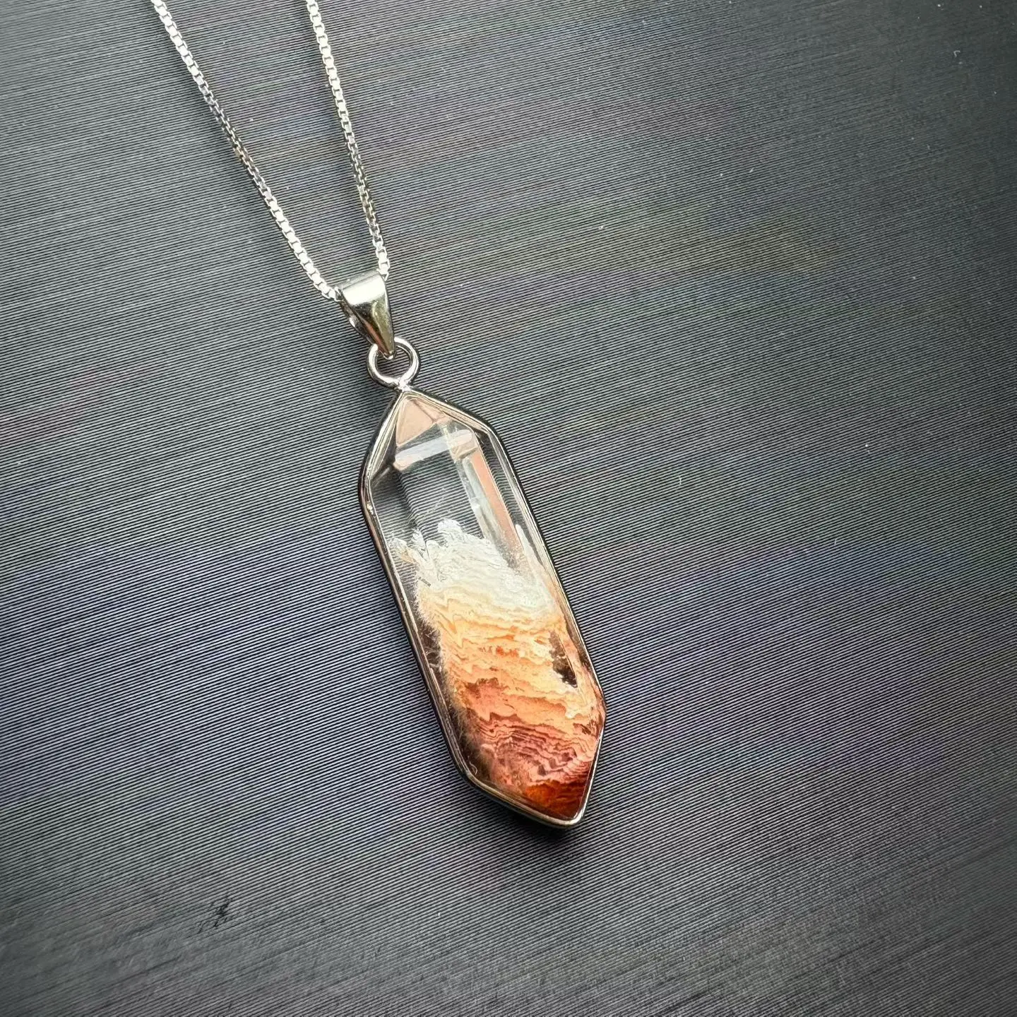 

1 Pc Natural Thousand Layer Garden Quartz Double Point Pendant 925 Sterling Silver Reiki Helaing Stone Jewelry Gift For Women