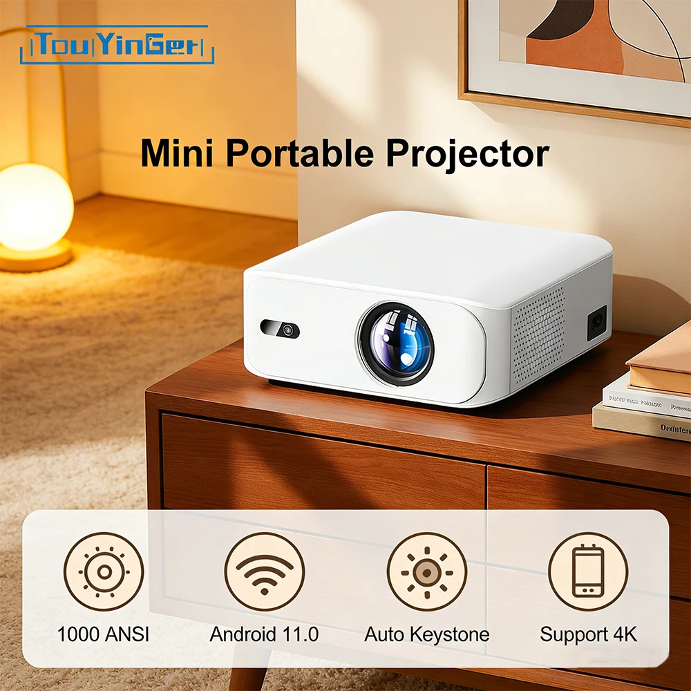 

Everycom TouYinger L9W Ultra Mini Projector 1000ANSI Full HD 1080P Auto Focus Keystone Correction Portable Android Smart Beamer