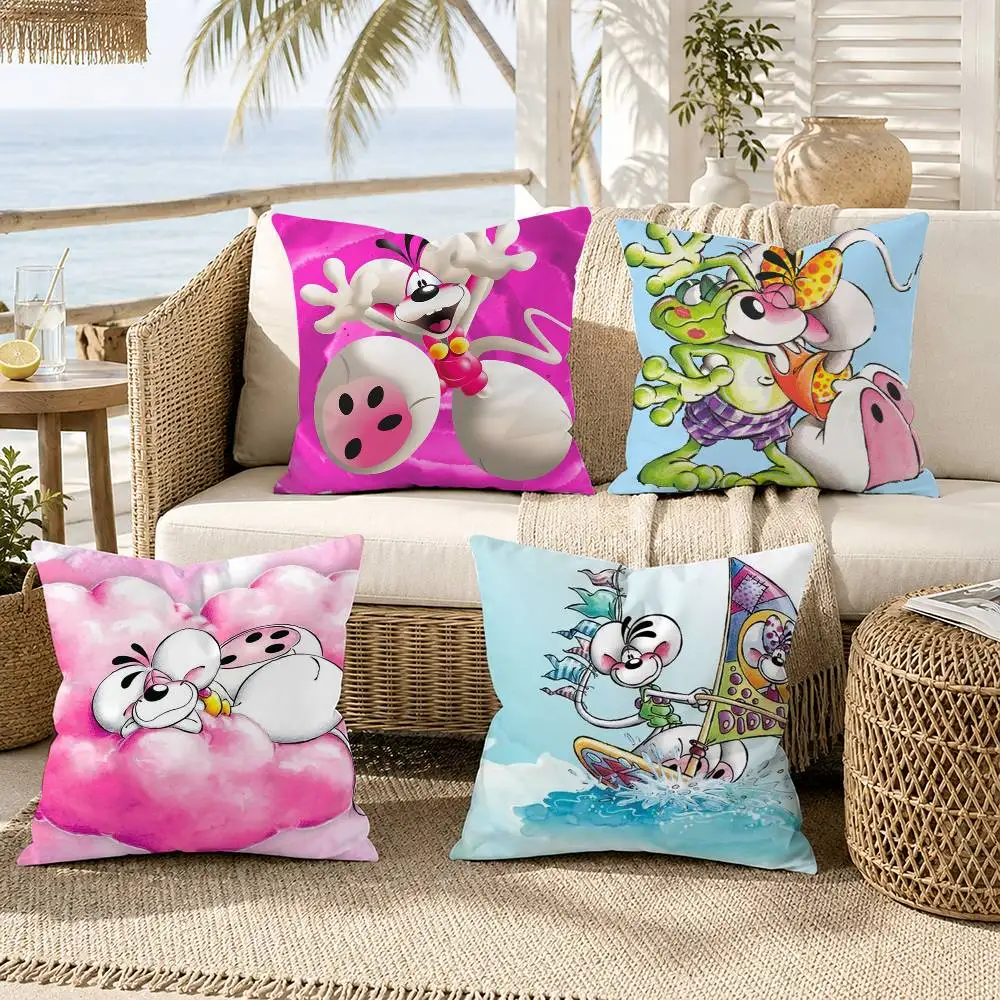 cartoon Diddl Mouse Pillow Case for Sofa Living Room Home office Decor Protective Cover