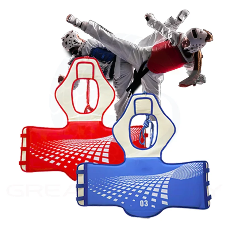 

Hot TaeKwonDo Protective Gear PU Material Electronic Protective Gear Custom Size Taekwondo Foot Guard WT Dobok for Match Train
