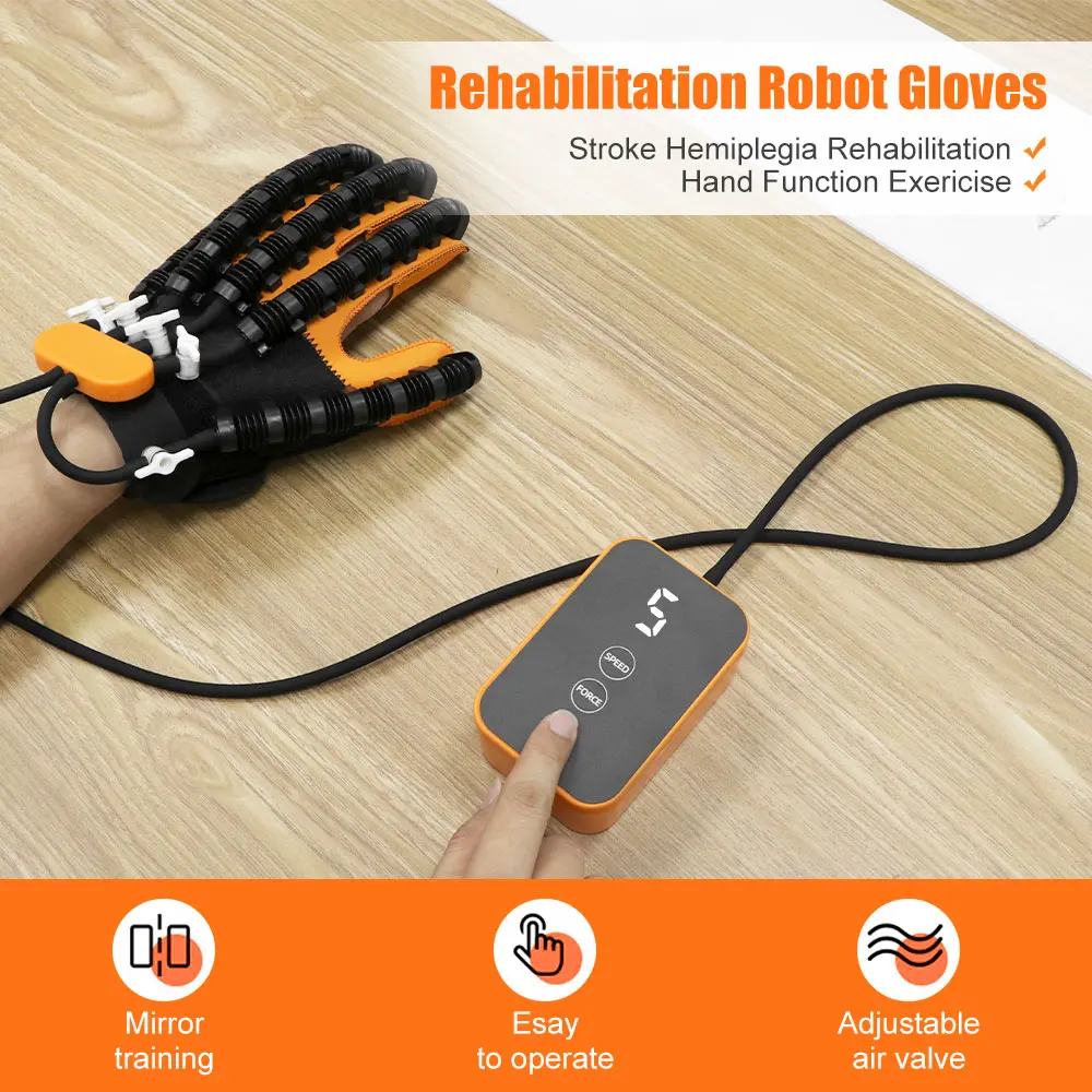 

Rechargeable Left Right Rehabilitation Robot Gloves Stroke Hemiplegia Cerebral Infarction Training Hand Care Finger Exerciser