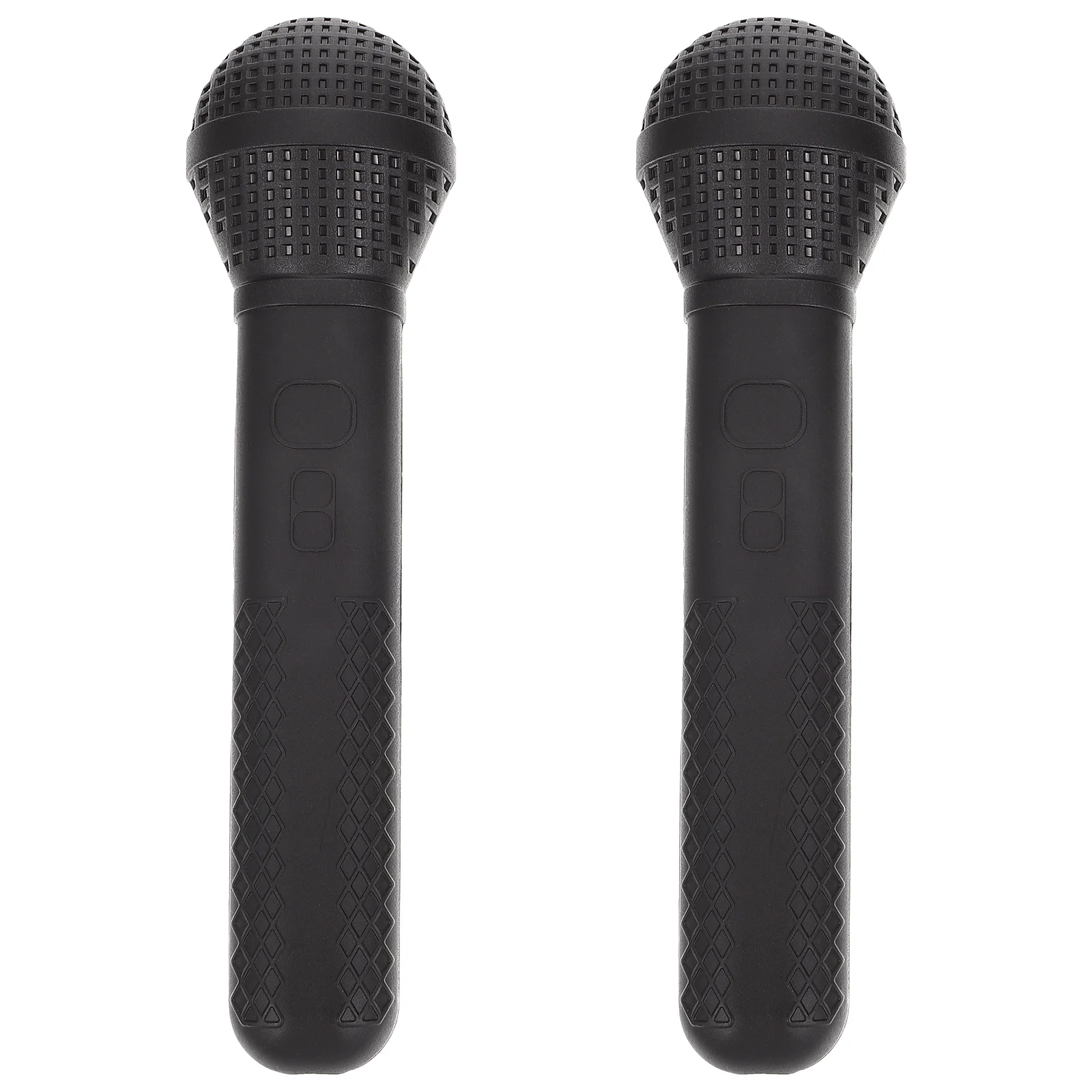 2 Pcs Simulation Microphone Cosplay Plastic Stage Prop Kids Abs Pretend Toy Child Simulated Party