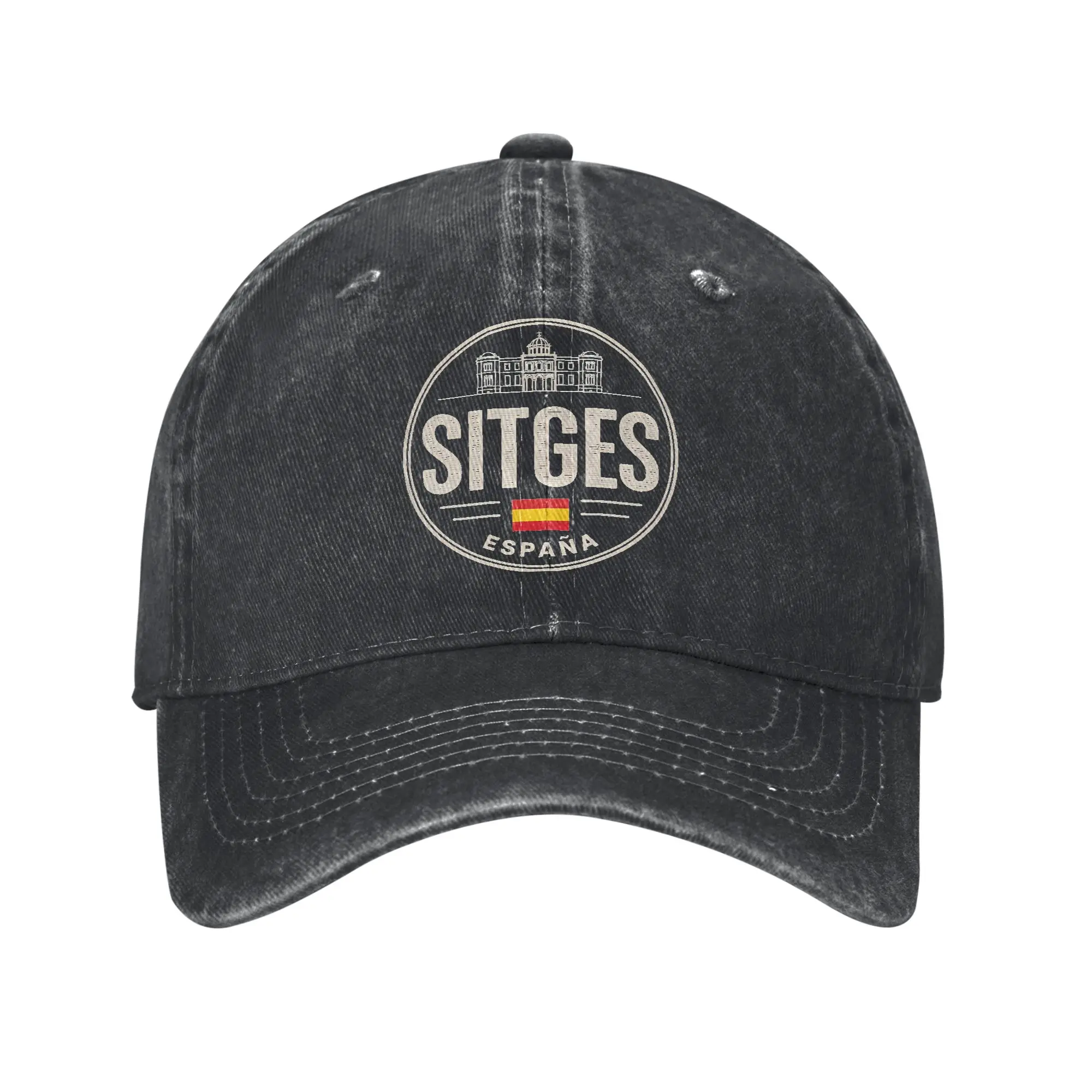 Washed Baseball Cap Explore Sitges City Travel Spain Espana Summer Trucker Hat For Unisex Men Outdoor Sports Sun Baseball Caps