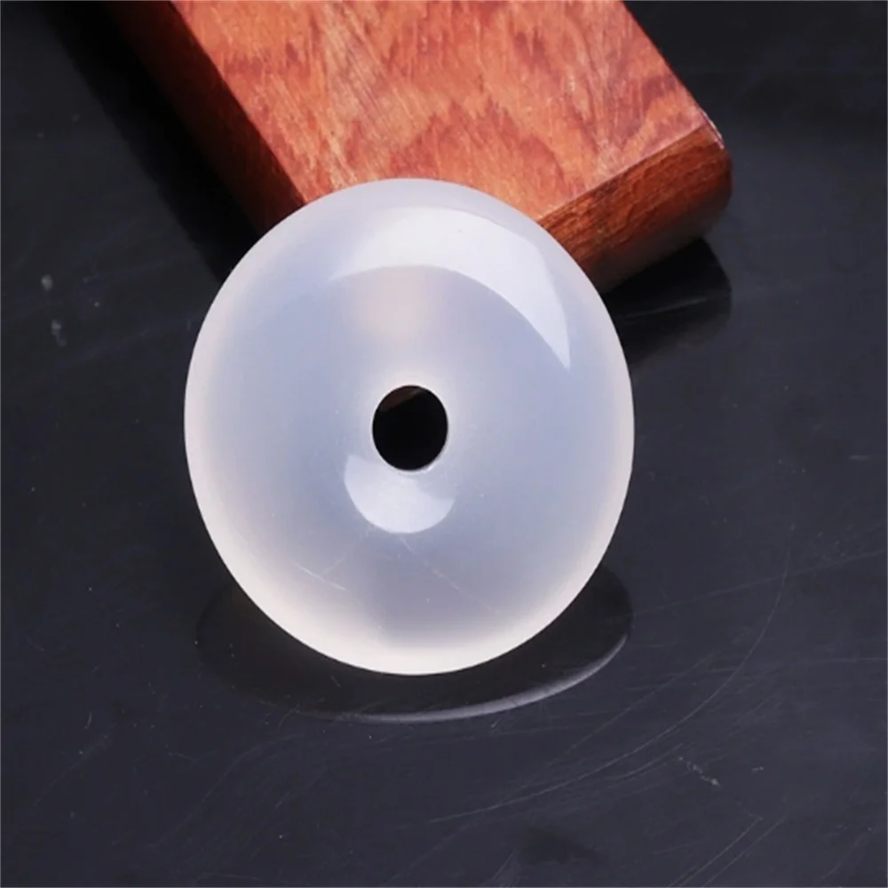 

Ice seed agate chalcedony safety buckle pendant