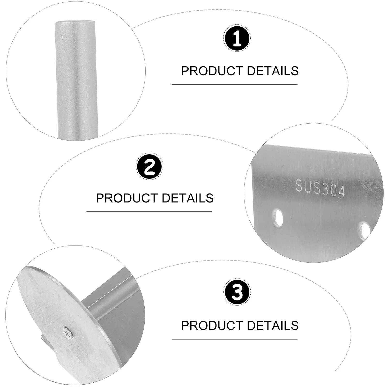 

1Set Roll Tissue Holder Stainless Steel Stand Durable Kitchen Bathroom Cling Wrap Rack Storage Roll Tissue Stand