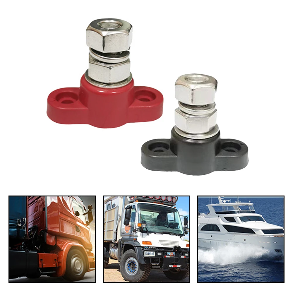 

12V Terminal Block Positive Negative Terminal 48V Max Power Copper Gasket For Electric Short Circuits Electric Short Circuits