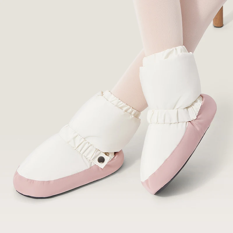 Dance Warm Boots Winter Ballet Warm Up Booties for kid National Dancing Shoes Adults Modern Dance Spliced Ballet Shoes Ballerina