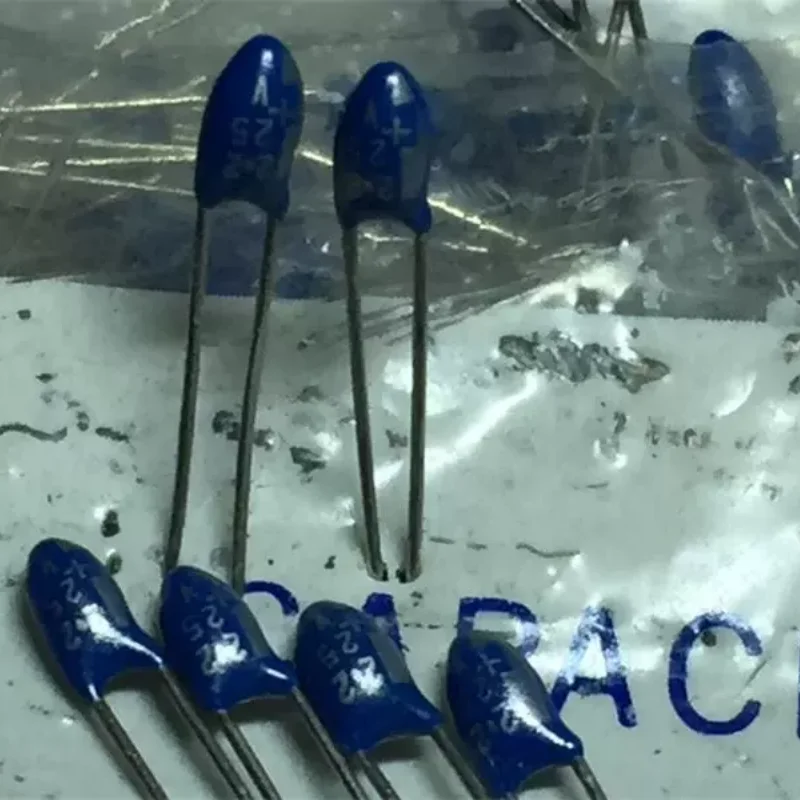 10PCS Authentic Japanese NEC 2.2UF 25V 225 fever direct insertion tantalum electrolytic capacitor with 3mm pin spacing