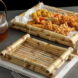 Thai Restaurant Supplies, Bamboo Woven Trays, Japanese Cuisine Sets, Service Plates, Creative Snacks, Fried Food, Dessert Plates