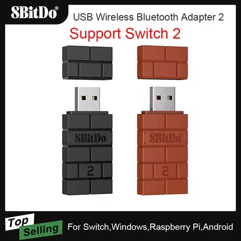 8bitdo usb sem fio bluetooth adaptador receptor para nintendo switch 2 windows mac ps1 para xbox um ps4 ps5 switch pro controlador