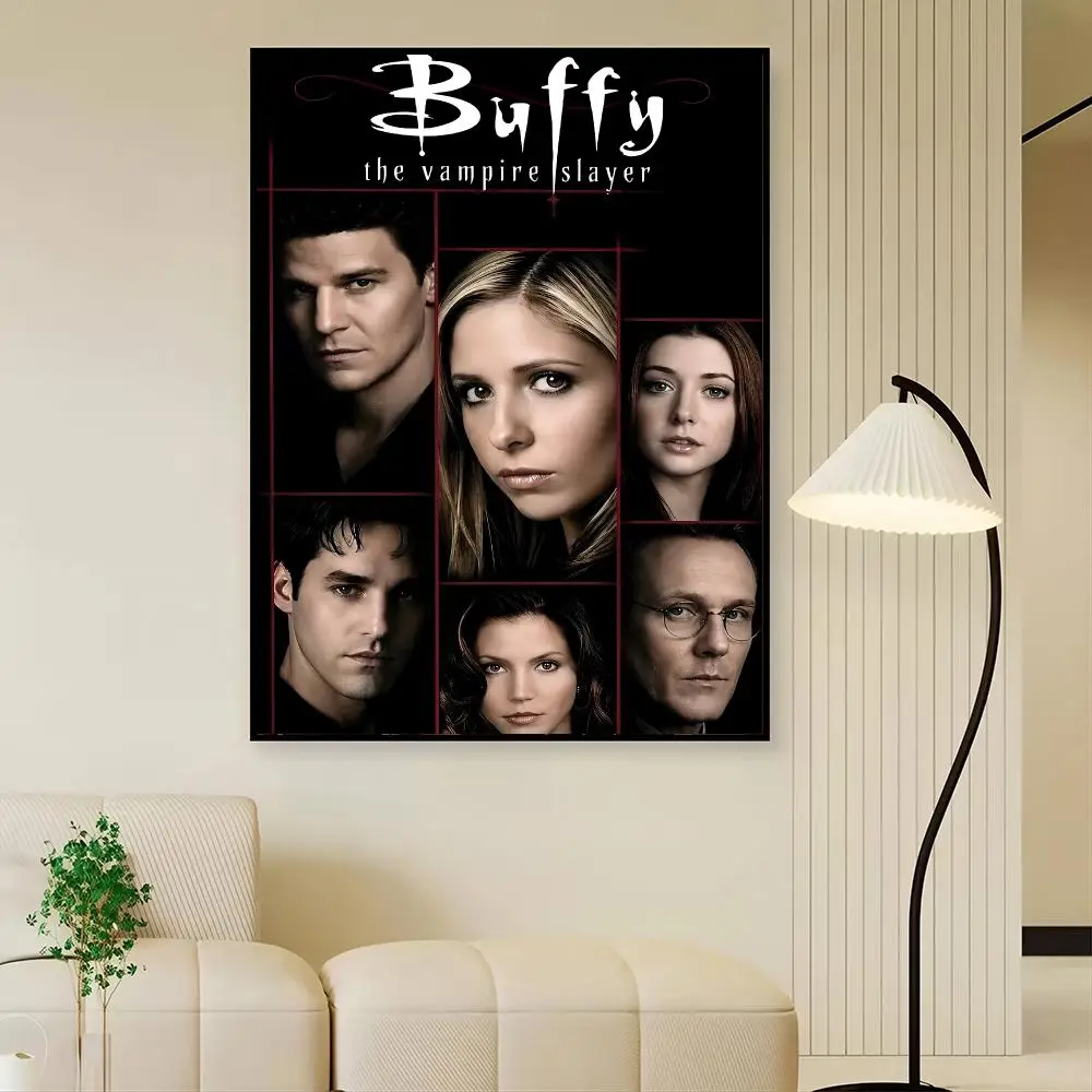 Classic TV B-BufFy-Yes Painting Calligraphy Canvas Painting Art For Bathroom, Living Room Home Wall Decor Picture