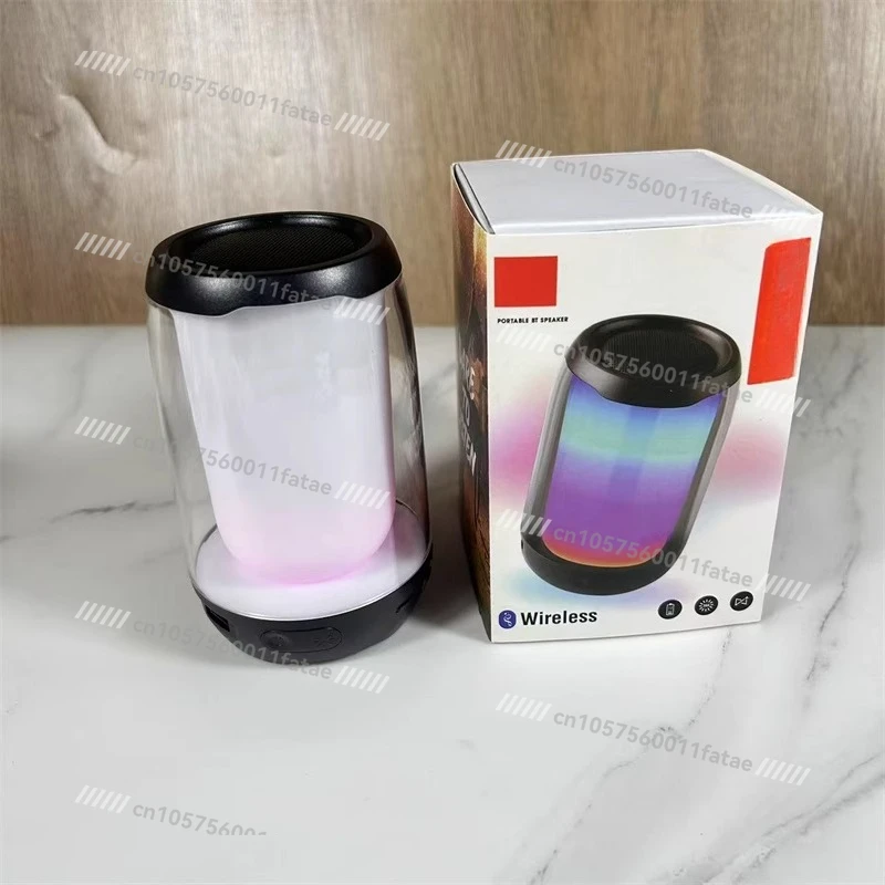 

Pluggable Card U Disk AUX Cool RGB Light Effect Desktop Wireless Bluetooth Speaker