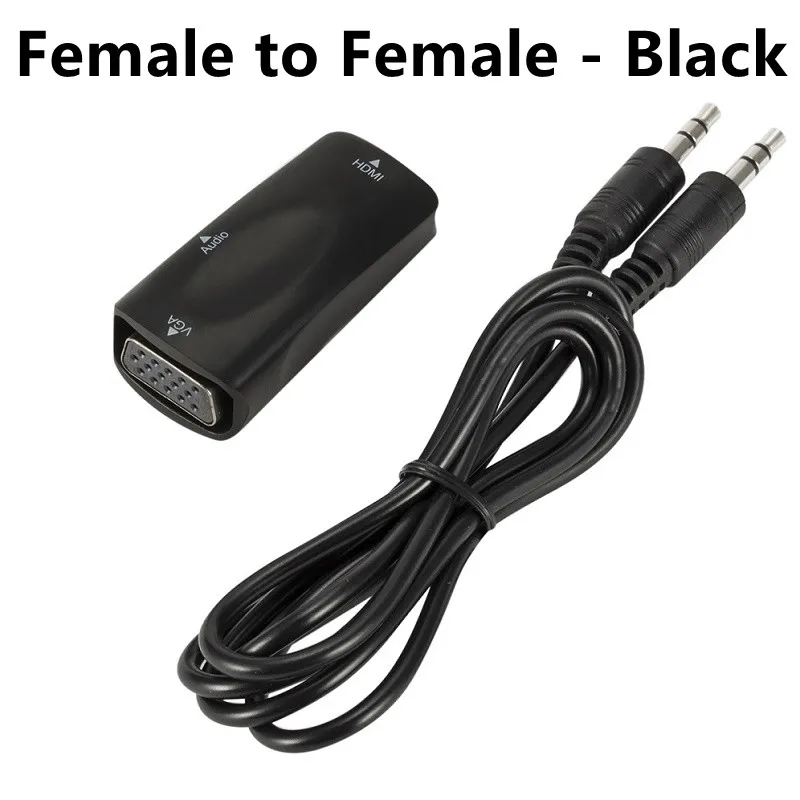 GRWIBEOU HDMI-совместимый адаптер VGA 1080P HDMI в VGA аудио-видео конвертер для ПК ноутбука ТВ-приставка компьютерный дисплей проектор