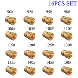 16Pcs/Set Carburetor Main Jet Kit For PWK Keihin OKO CVK 90,92,95,100,105,108-150 Carburetter Carburetor Main Injector Nozzle NE