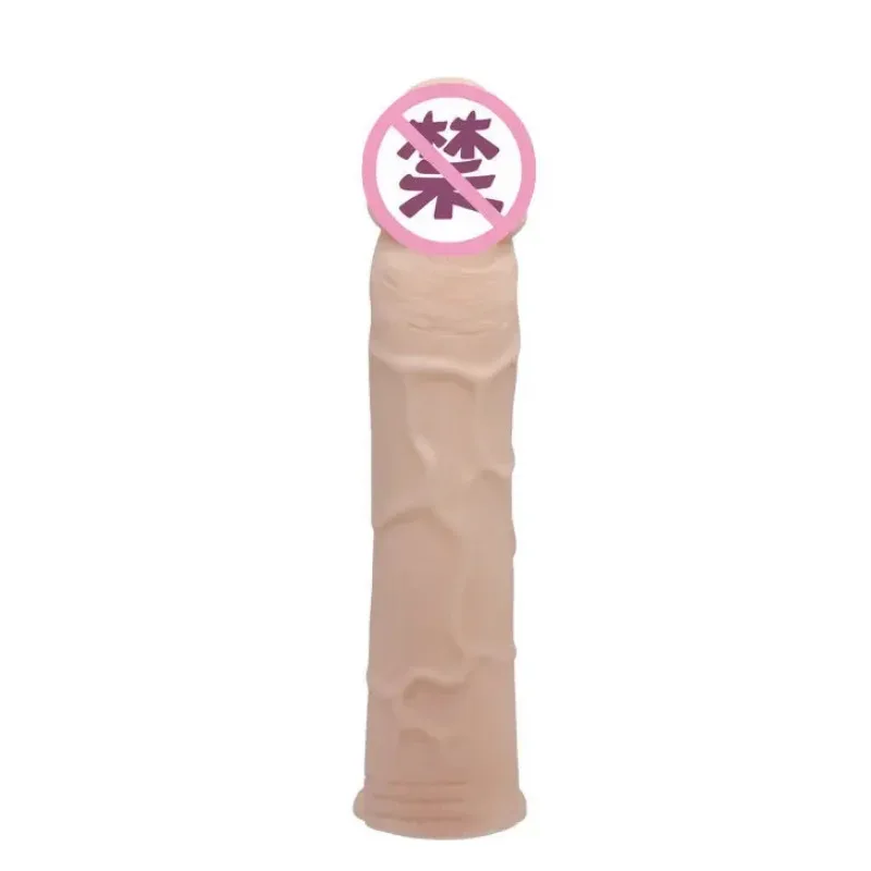 Realistic Condoms For Men Reusable Enlargement Condom Male Cock Sex Toys Delay Penis Sleeve For Male Extender Dildo Enhancer view 6