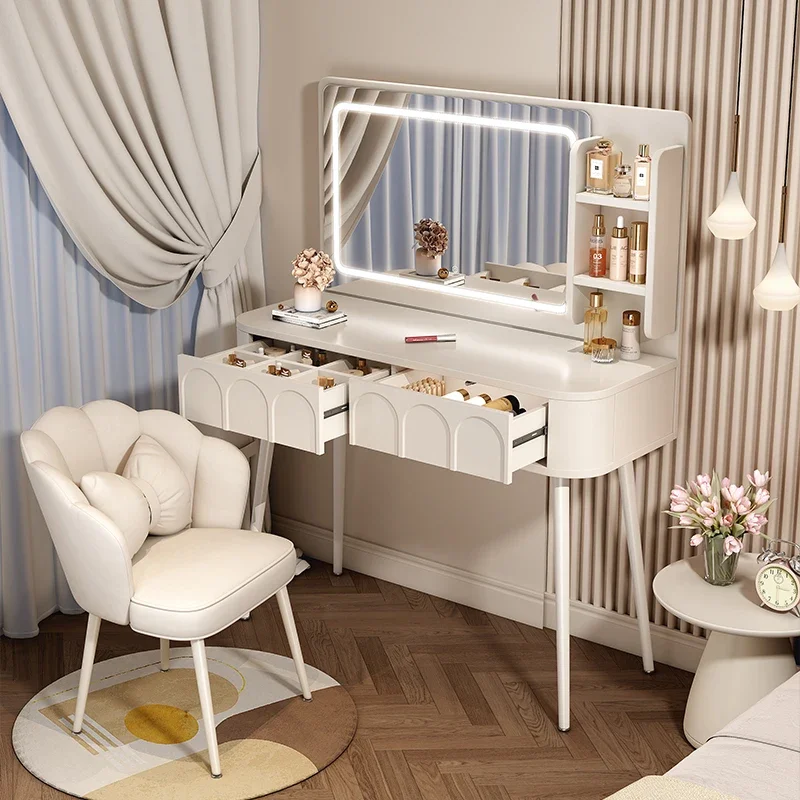 Bedroom Solid Wood Dressing Table Drawer Girls Mirror Luxury Dressing Table Vanity Make Up Tocador De Maquillaje Furniture
