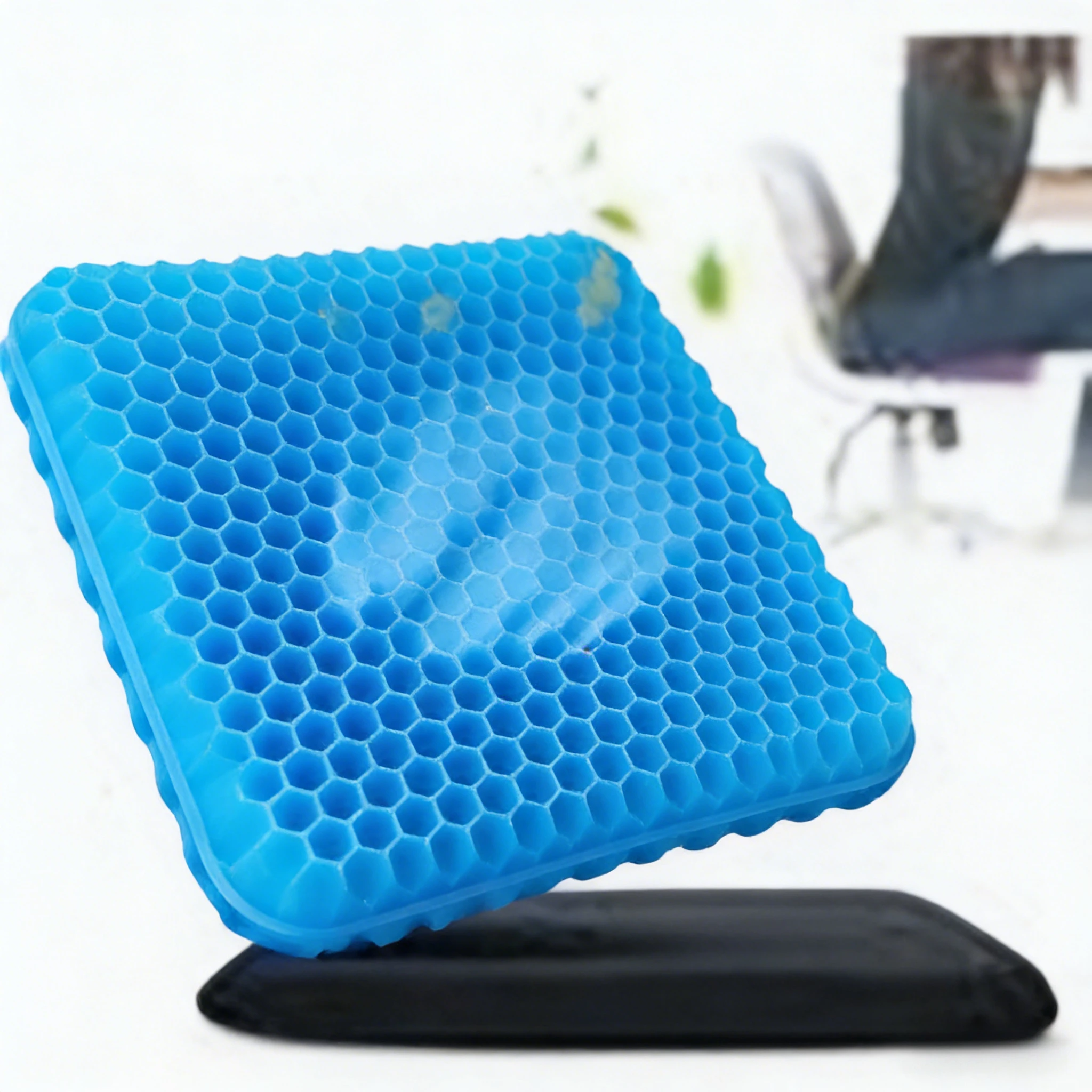 

Car Seat Cushion Honeycomb Breathable Gel Summer Decompression for Back Tailbone Pain Relief Office Wheelchair Home Pad