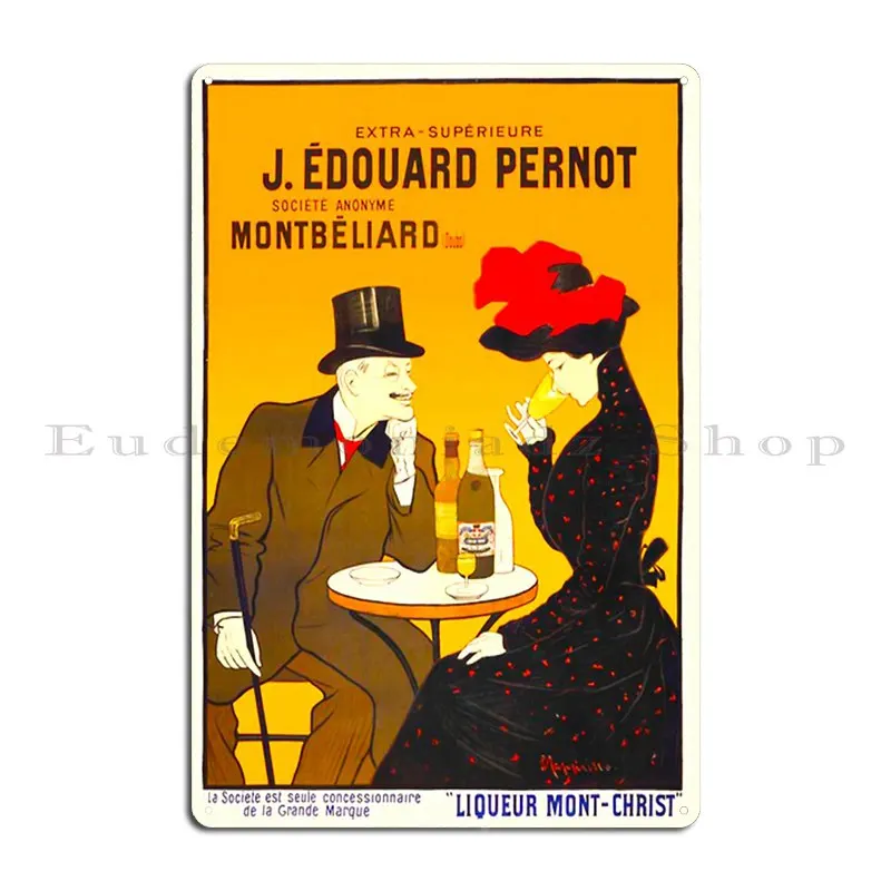 French Language Antique Liquor Poster Metal Plaque Poster Club Club Club Party Character Printing Tin Sign Poster