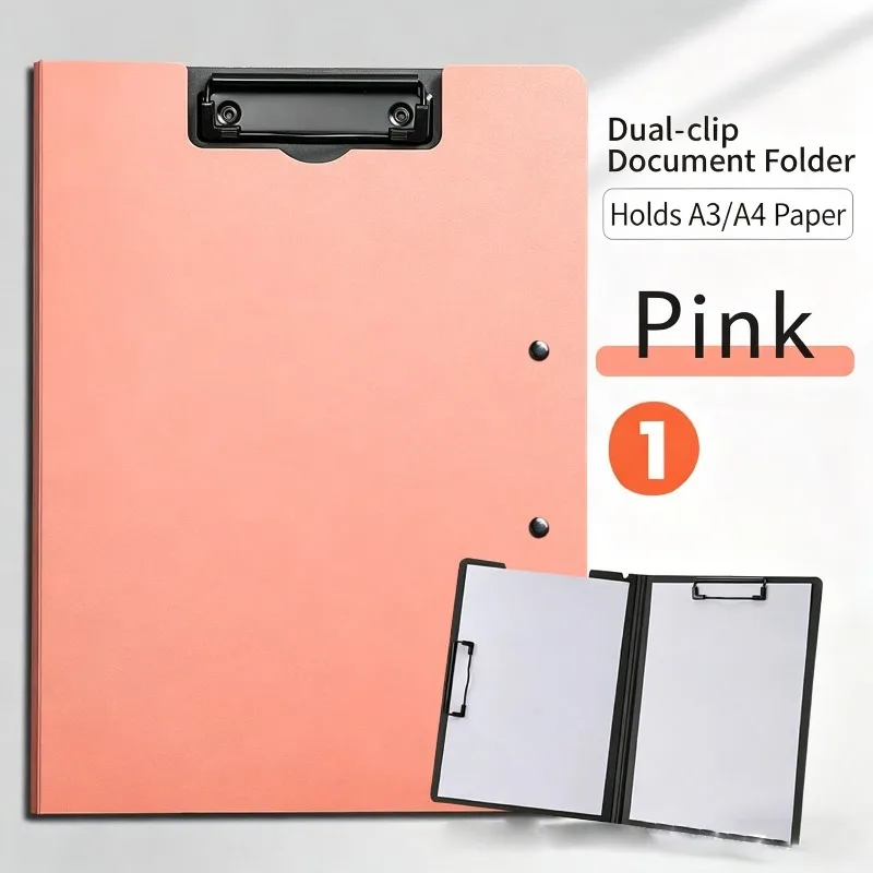 

Clipboard Folder Dual Clip Document Holder Morandi Color A4 Writing Board for Office School Home Student Use