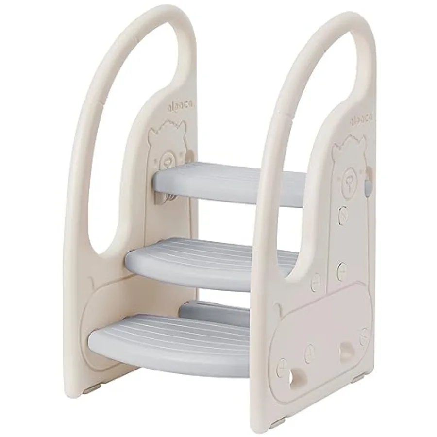

Toddler 3 Step Stool Standing Tower for Toddlers Plastic Learning Helper Stool for Kitchen Counter Bathroom Sink Toilet Potty T