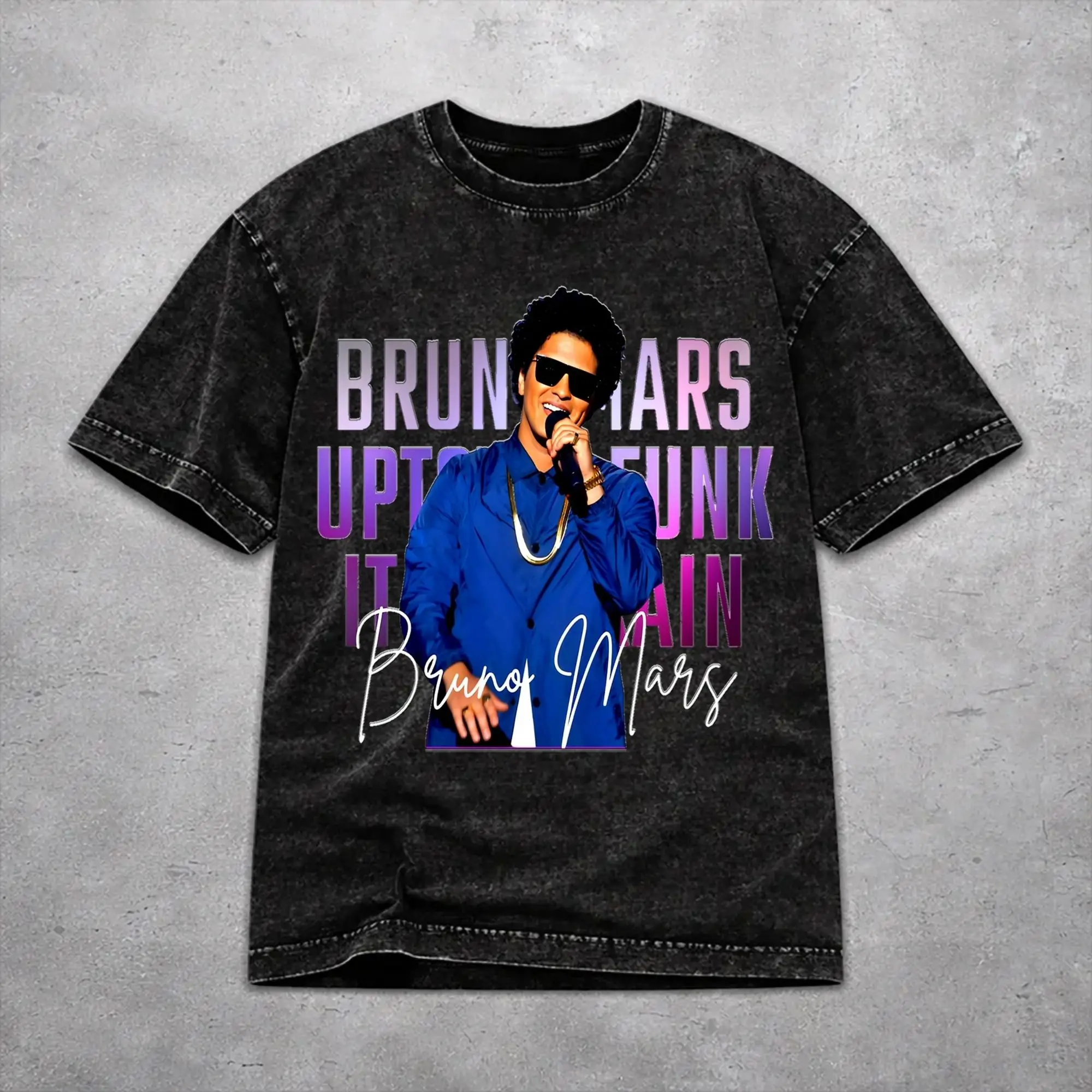 Women Men Bruno Mars Romantic Tour 2026 T Shirt Graphic Vintage Washed  Novelty Outfit Tees