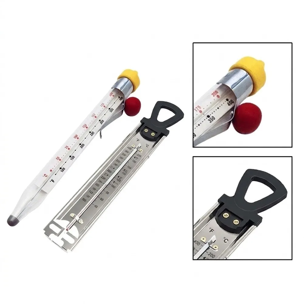 Electronic Food Thermometer with Pot Clip for HFor ands Free Use CFor ChocolFor ate Tempering 40C-200C StFor ainless Steel