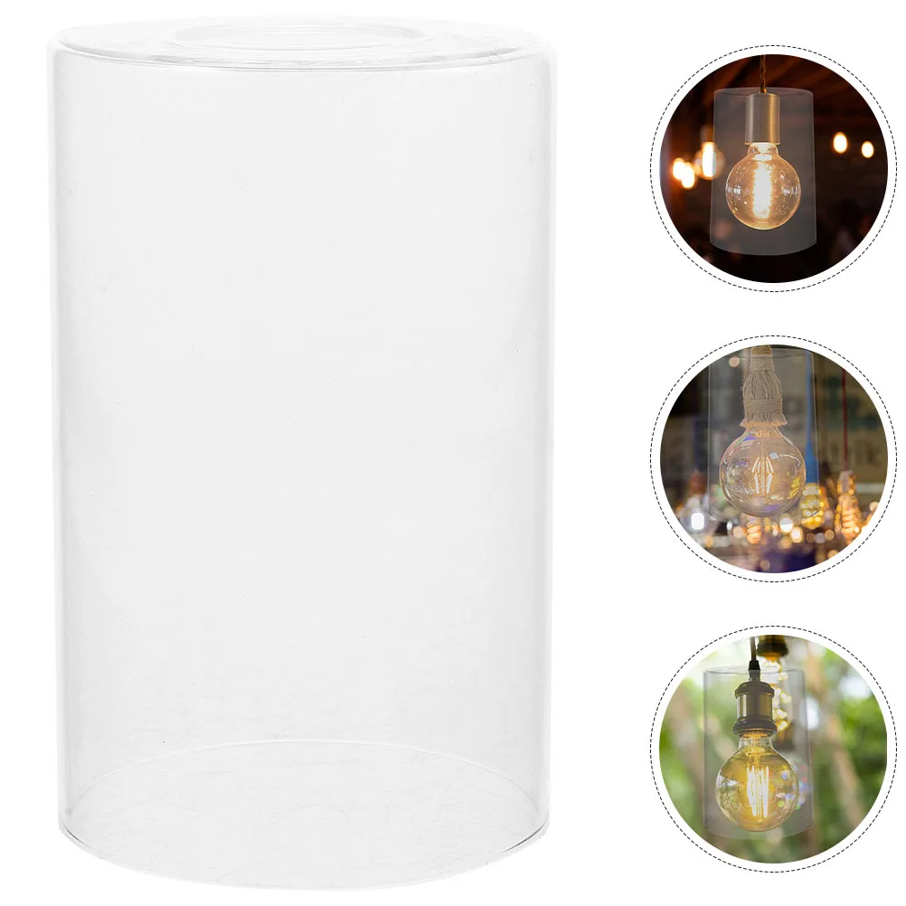 

Clear Cylinder Glass Lampshade Transparent Pendant Light Shade Replacement for Floor Table Lamp Chandelier Modern Home Decor