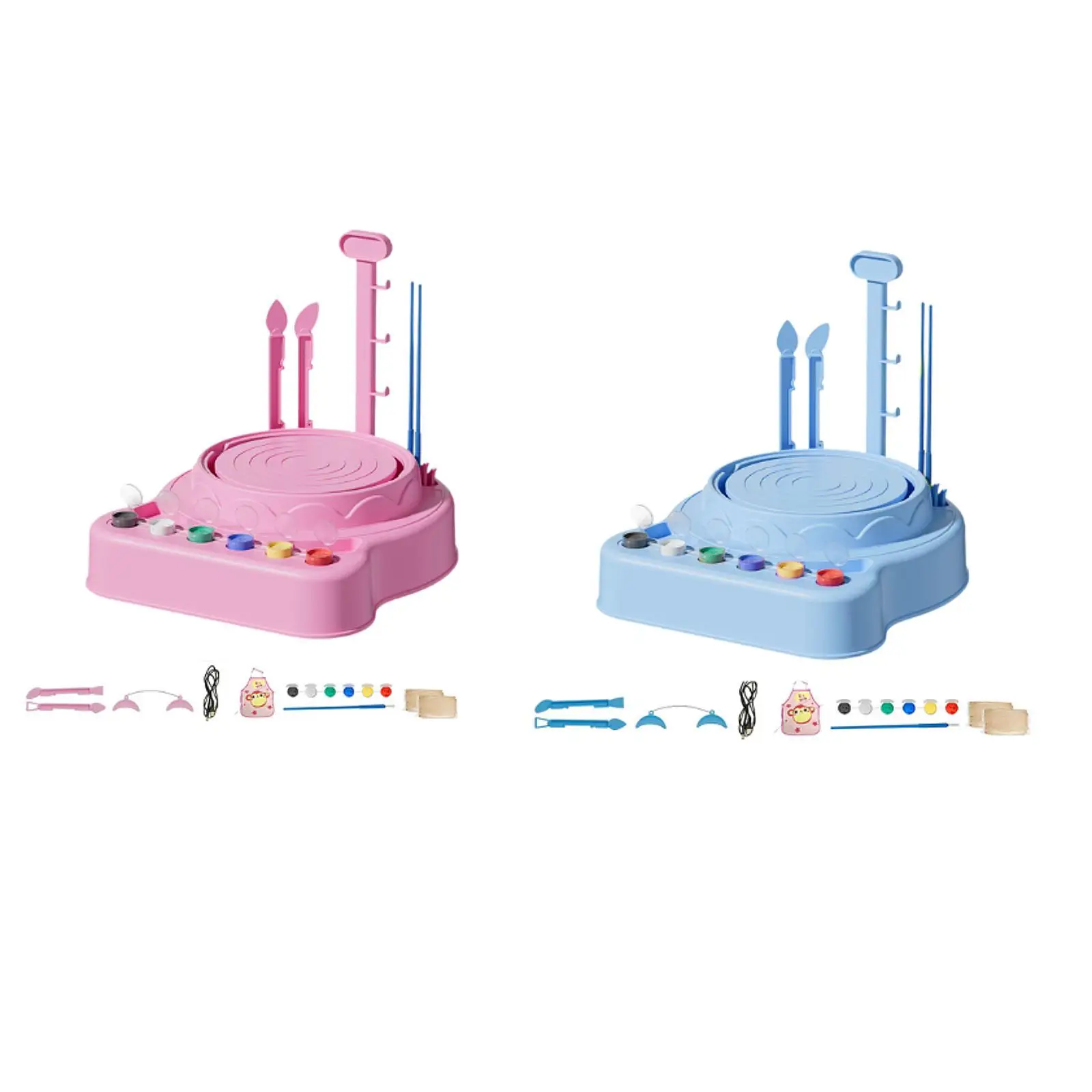 Kit interativo de roda de cerâmica para crianças com materiais de escultura e ferramentas