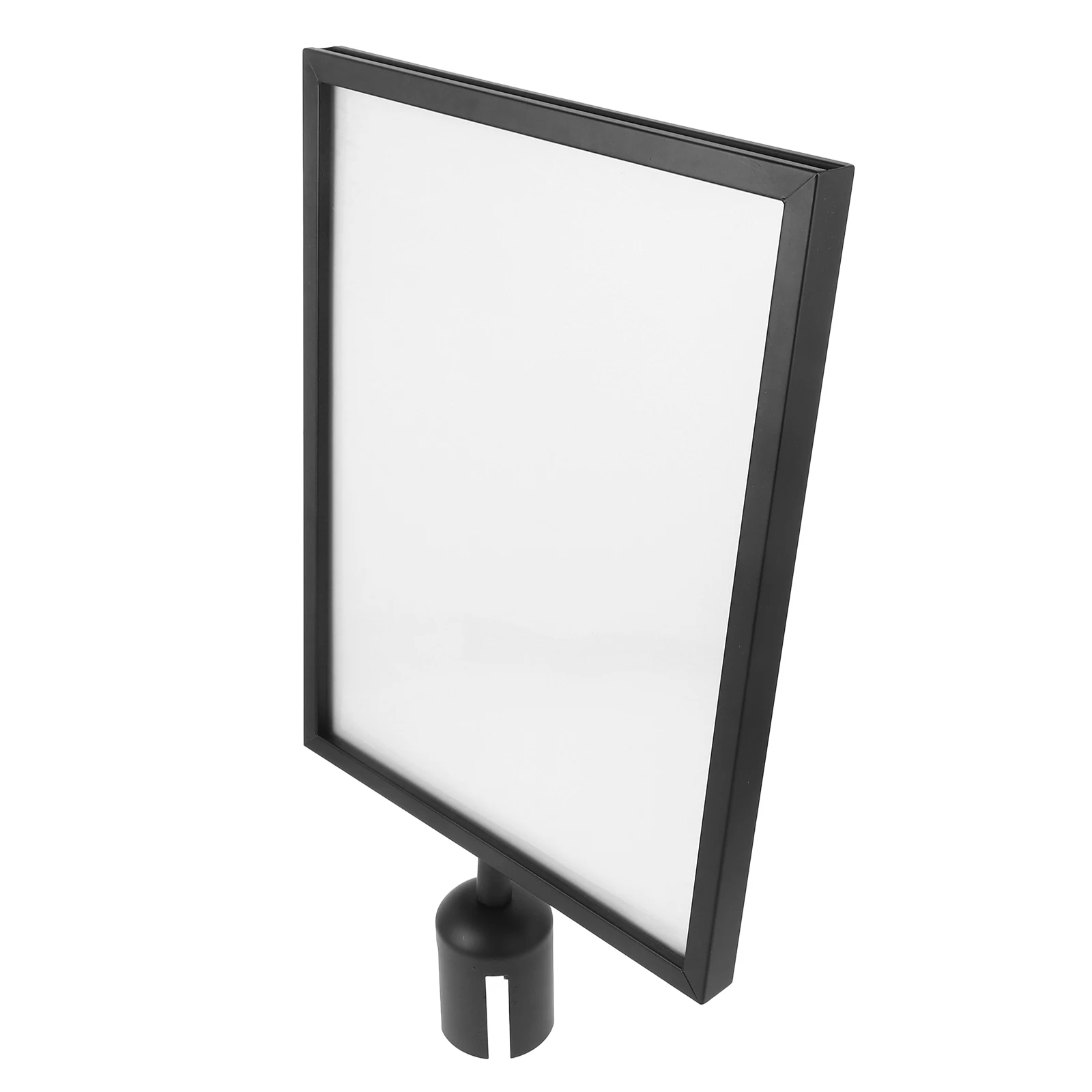 

Queue Barrier Stanchion Sign Holder Retractable Belt Portrait Top Stand Frames Wedding Crowd Control Metal Poster Display