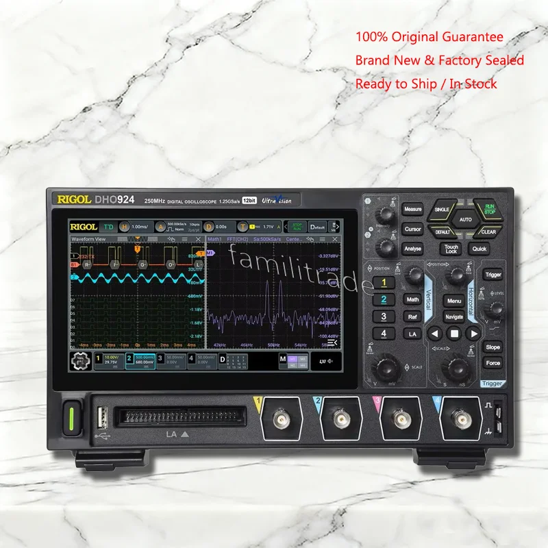 1PC NEW RIGOL DHO924 DHO900 Series Digital Oscilloscope 4CH 250MHz 1.25GSa/s 12Bit 1M wfms/s In Stock Original Box