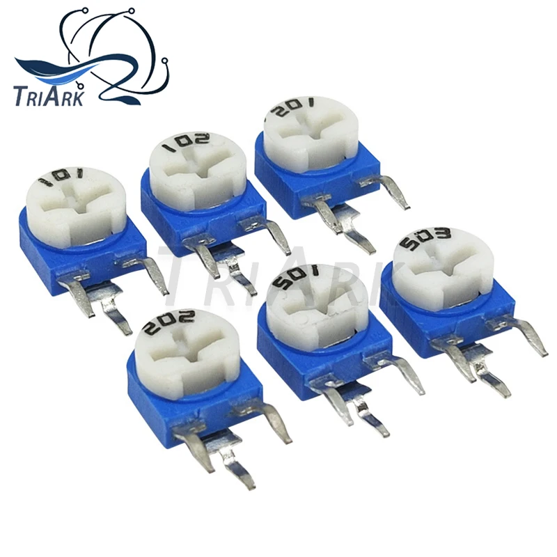 10pcs RM063 R,063 100 200 500 1k 2k 5k 10k 20k 50k 100k 200k 500k 1m Ohm Trimpot Trimmer Potentiometer Variable Resistor