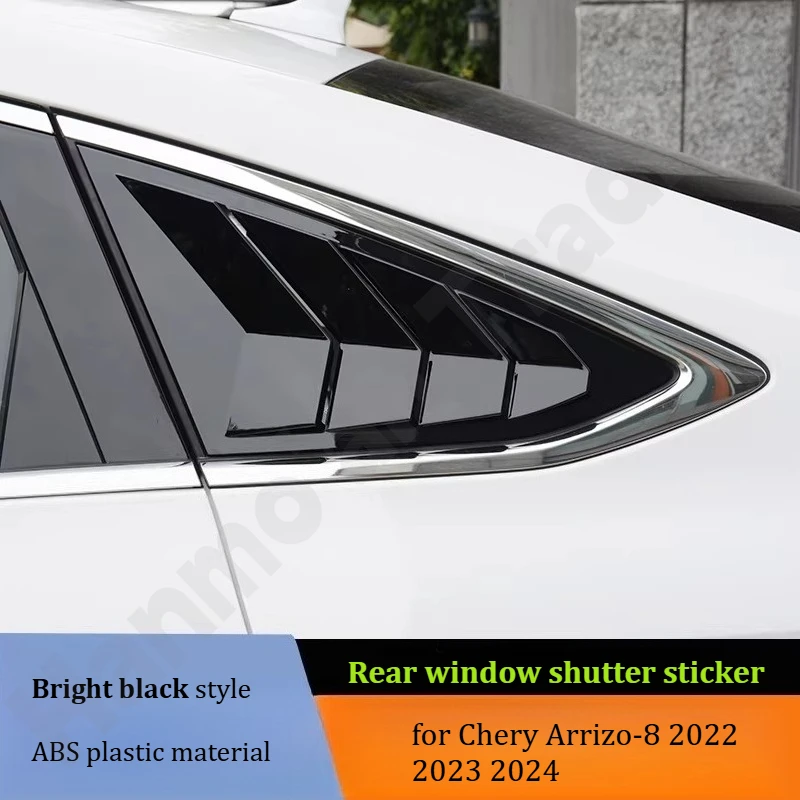 for Chery Arrizo-8‌ 2022 2023 2024 Rear window louver patch/rear triangular window trim/modification accessories