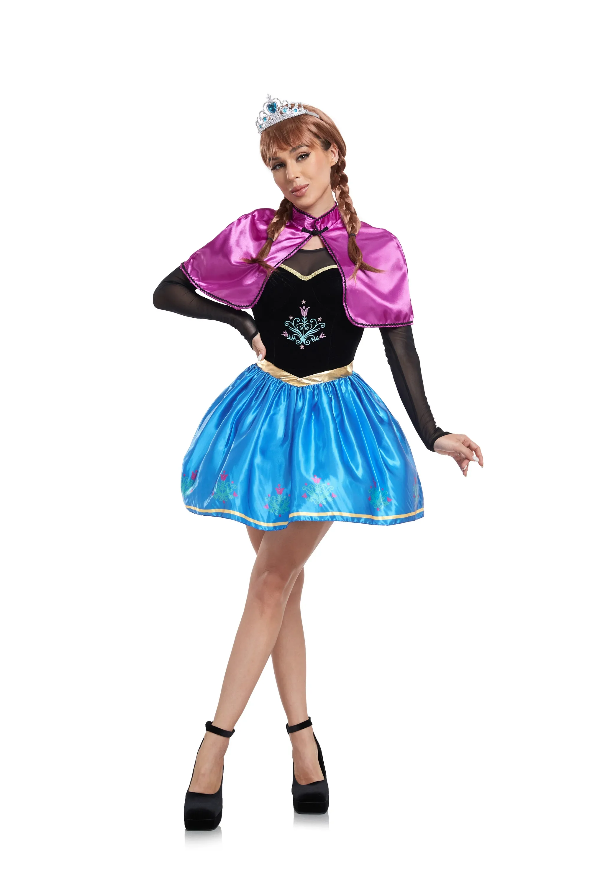 Costume da donna Sexy Frozen Elsa Anna Princess Cosplay Carnival Halloween Fantasia Fancy Dress