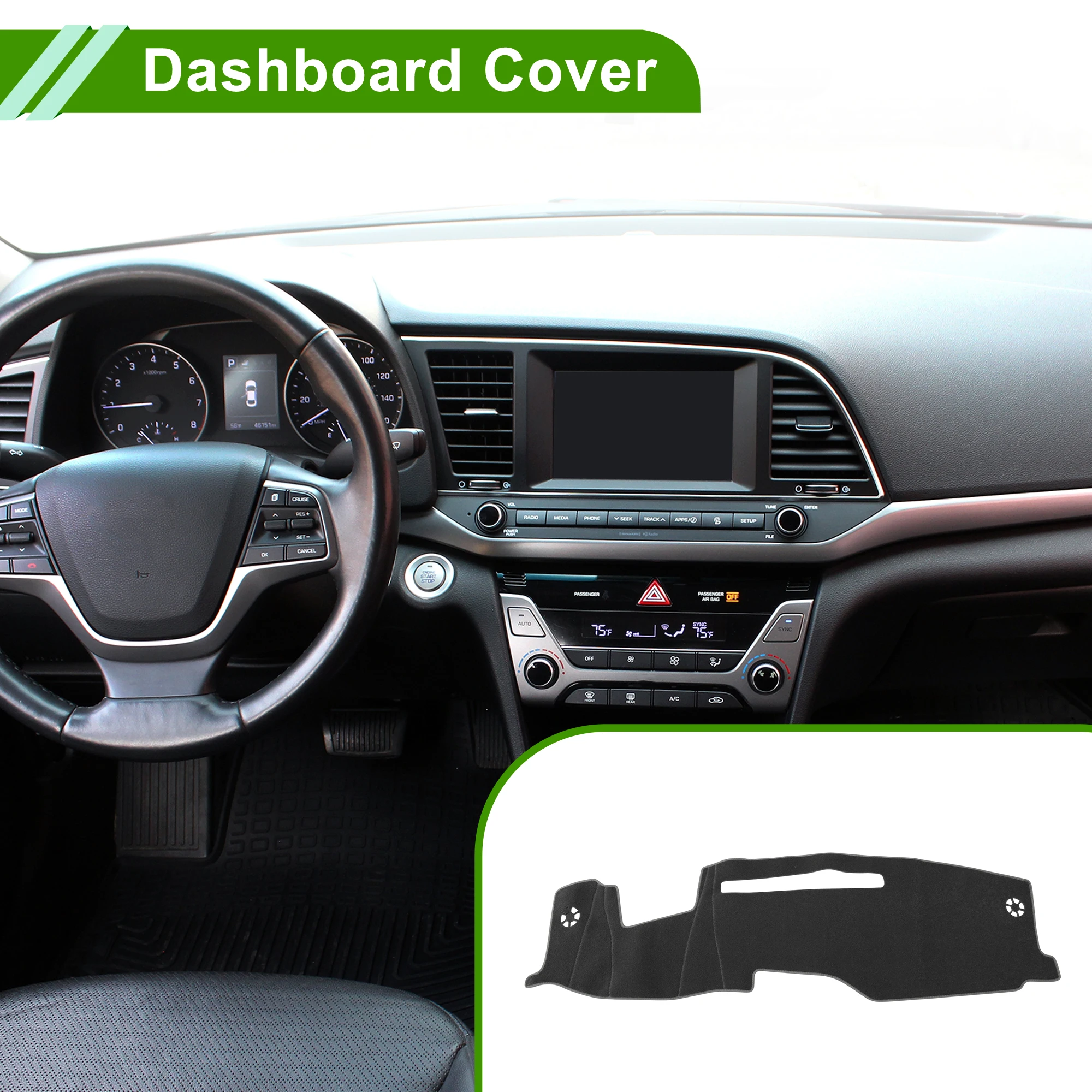 

Чехол на приборную панель UXCELL для Chevy Silverado 1500 2022-2025, серый, противоскользящий, 1 шт.