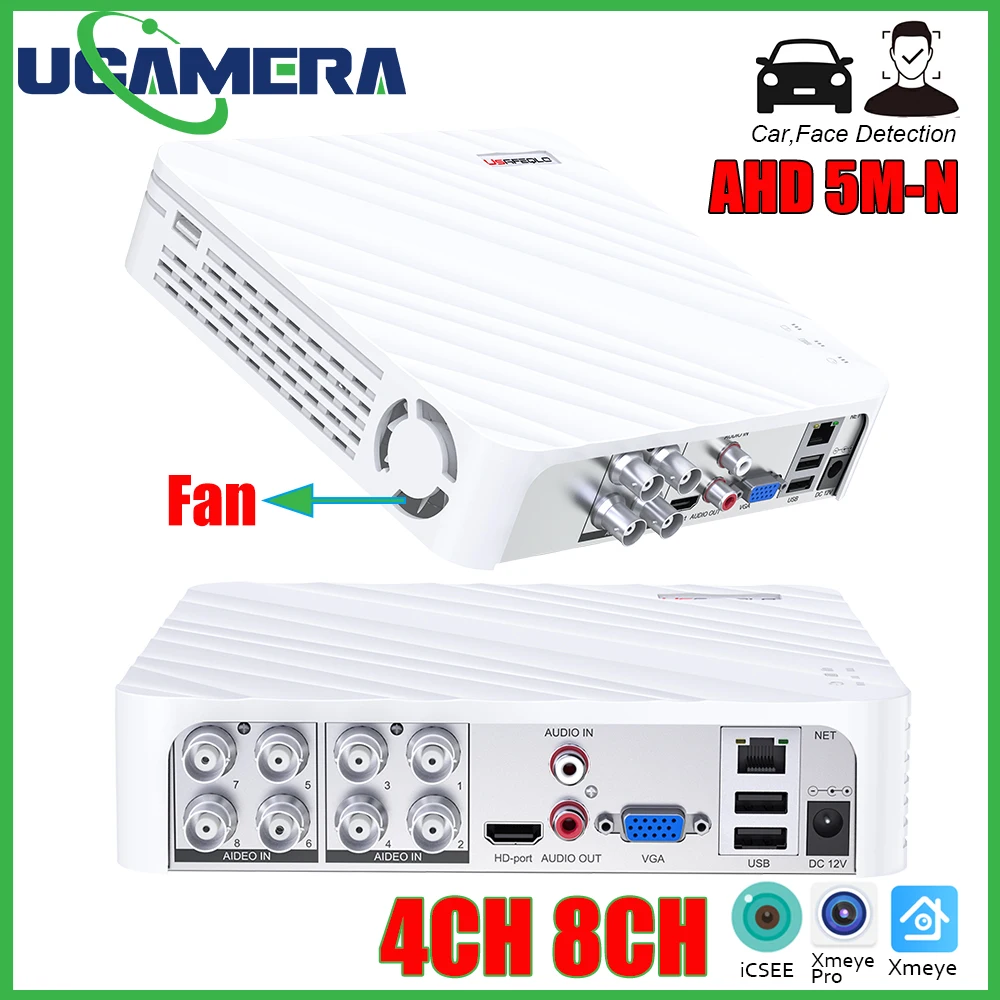 6 IN 1 Max IP 5MP 16CH NVR 4CH 8CH AHD DVR Surveillance Video Recorder Mini CCTV Hybrid DVR Recorder 5M-N 1080N Motion Detect