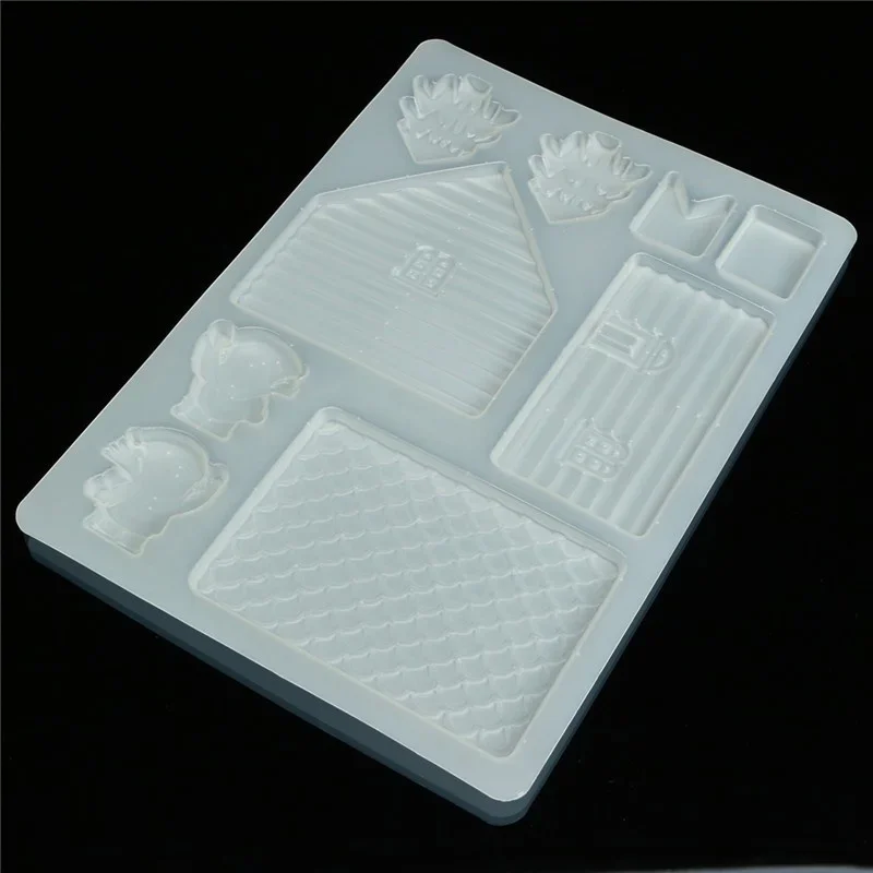 3D House Door DIY Silicone Gingerbread Fondant Mould Cake Decoration Chocolate Christmas Baking Mold