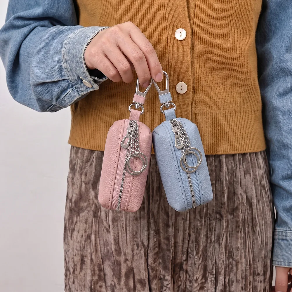 Mini PU Leather Zipper Coin Purse for Women Chain Card Holder Ladies Small Wallet Key Bag Pouch Luxury Clutch Money Pocket