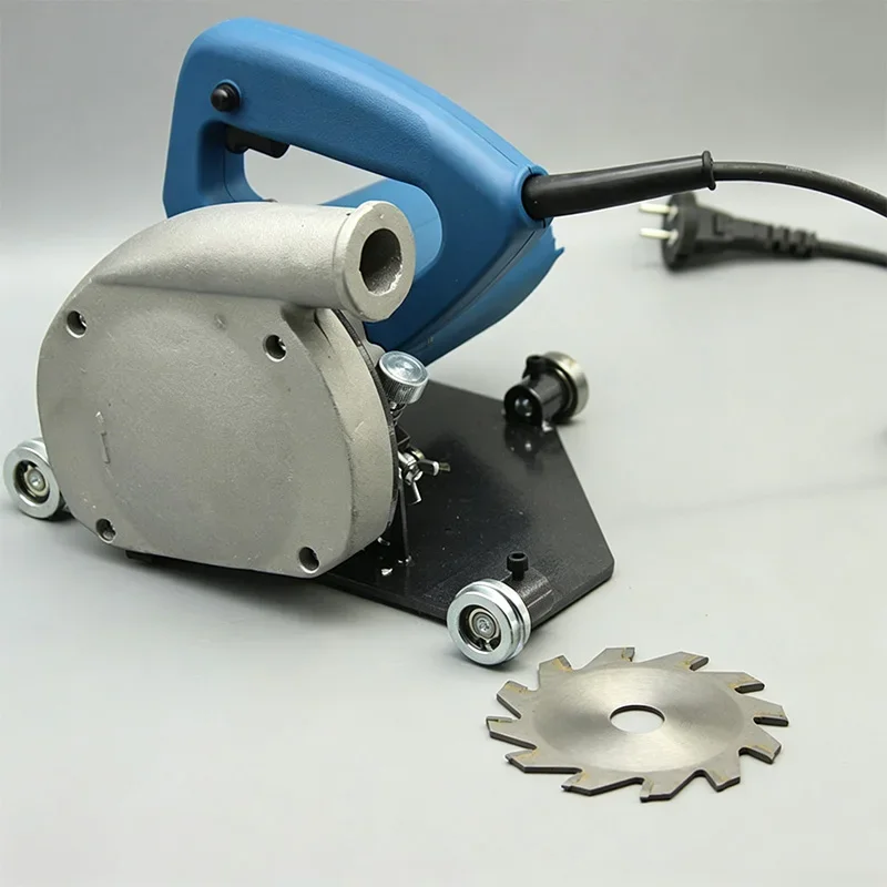Electric slotting machine; high-quality saw blade with manual slotting knife for rubber and linen cutting