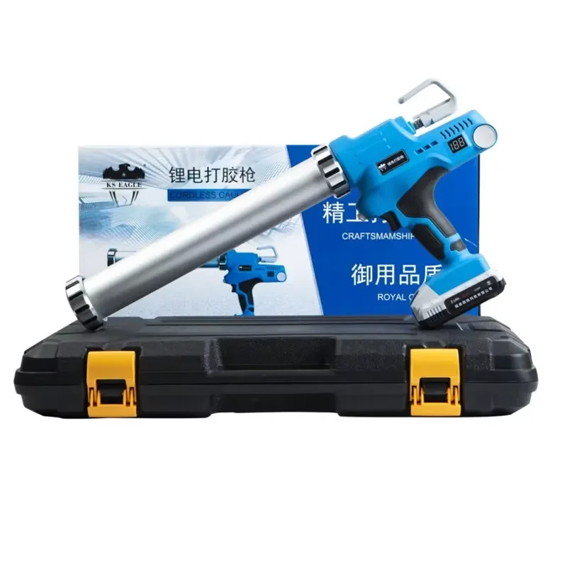 11 Accessories in One Kit 21V Li Ion Battery Six Speed Adjustable Automatic Glue Electric Cordless Caulking